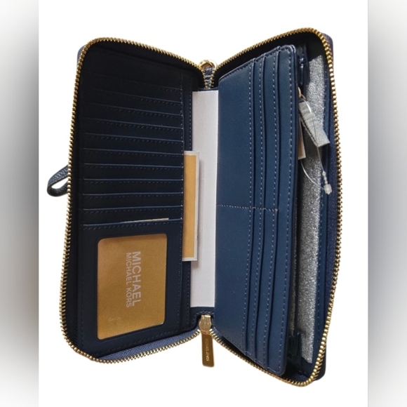 Michael Kors Navy Blue Wristlet Wallet - Picture 7 of 9